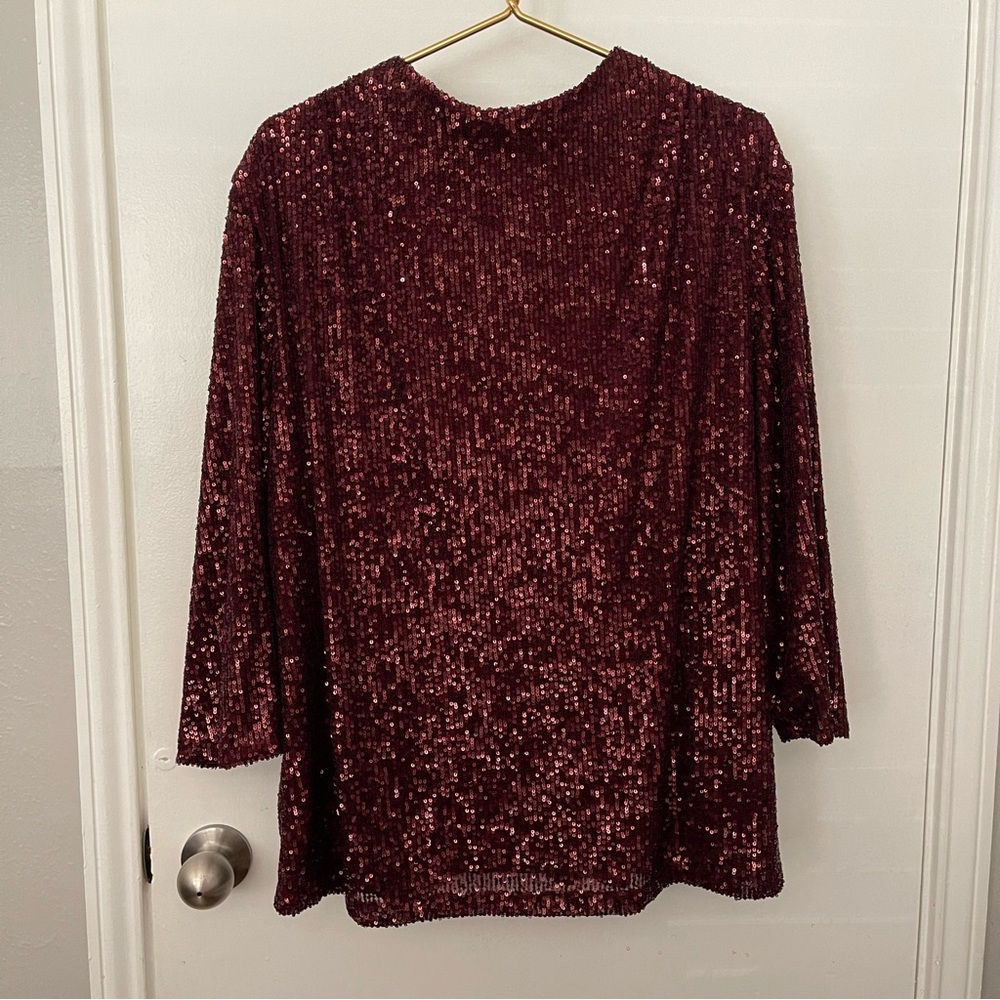 Cable & Gauge Sequined Top Plus Size